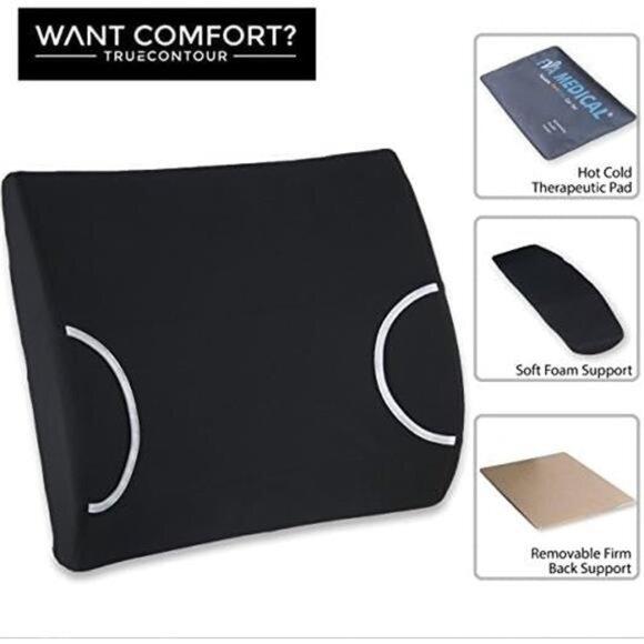 FSA/HSA Eligible, Vaunn Medical Seat Cushion, Lumbar Back Support Pillow - Picture 5 of 7